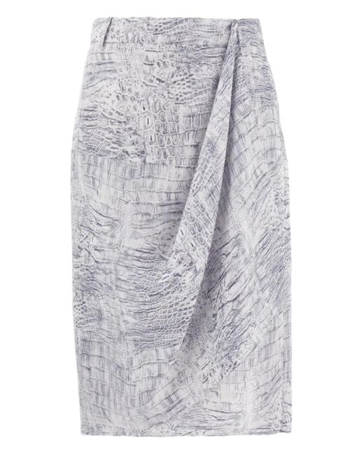 Ferragamo Gray Wrap Skirt