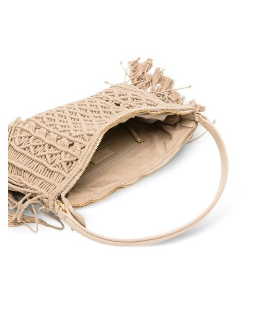 Twinset Natural Tassel-Detail Shoulder Bag