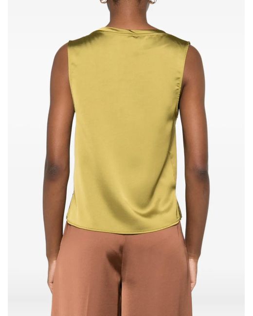 Imperial Yellow Ring-Embellished Sleeveless Top