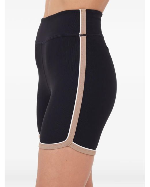 The Upside Blue Rhythm Contrast-Trim Shorts