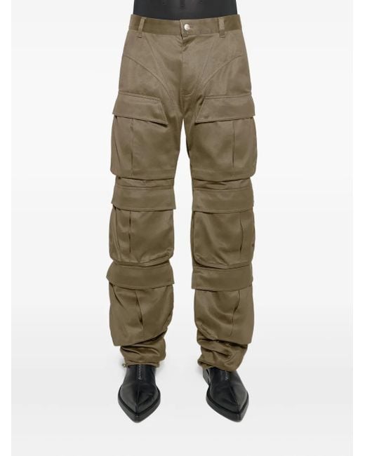 Mugler Broek Met Gelaagde Zakken in het Green voor heren