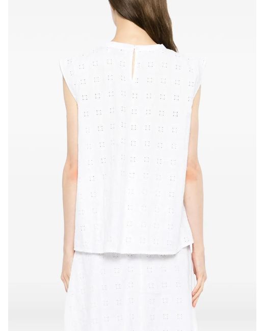 Care By Me White Augusta Leaf Top