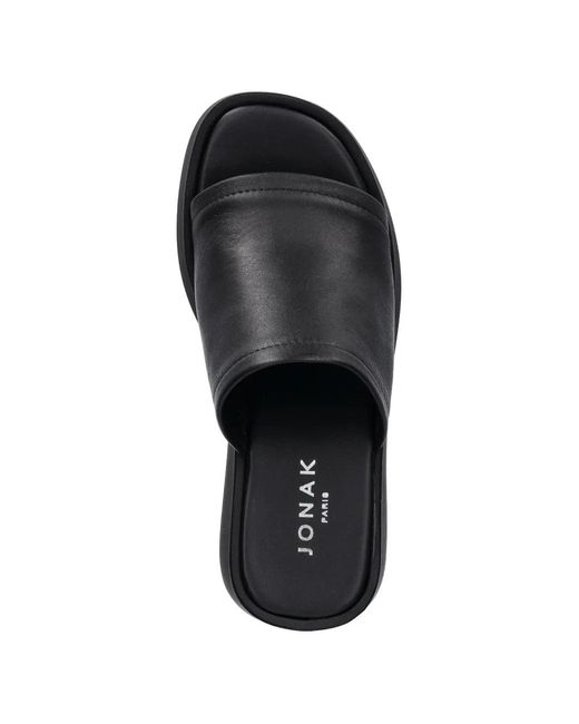 JONAK PARIS Black Eugene Wedge-Heel Platform Sandals