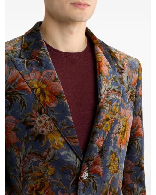 Etro Multicolor Single-Breasted Jacket for men