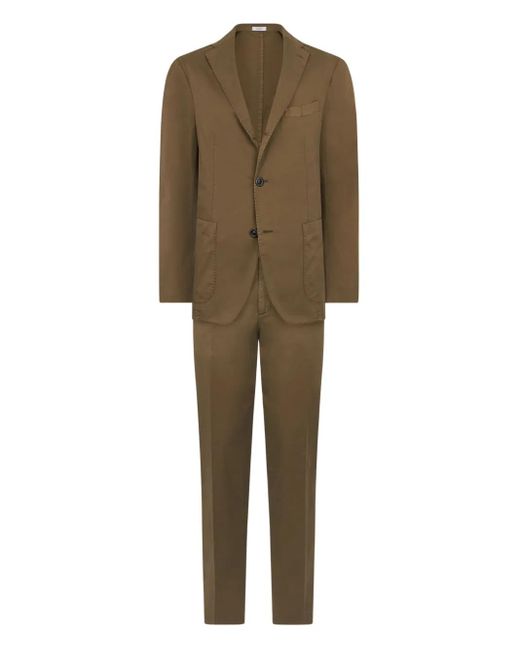 メンズ Boglioli ステッチトリム スーツ Natural