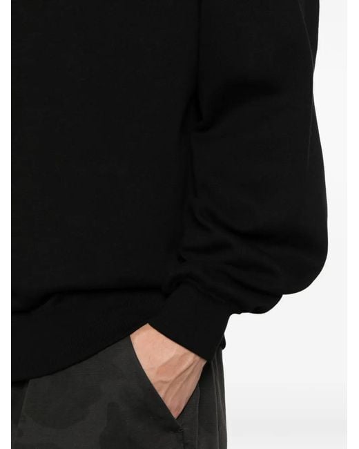Fear Of God Black Ribbed-Trim Hoodie for men
