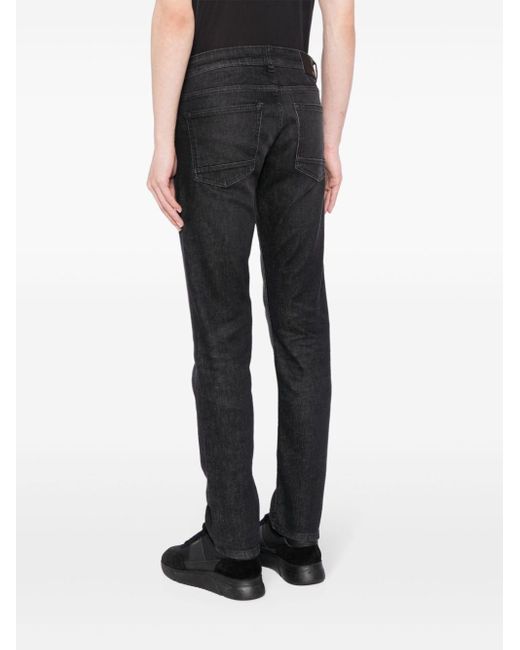 Boss Gray Mid-rise Slim Jeans for men