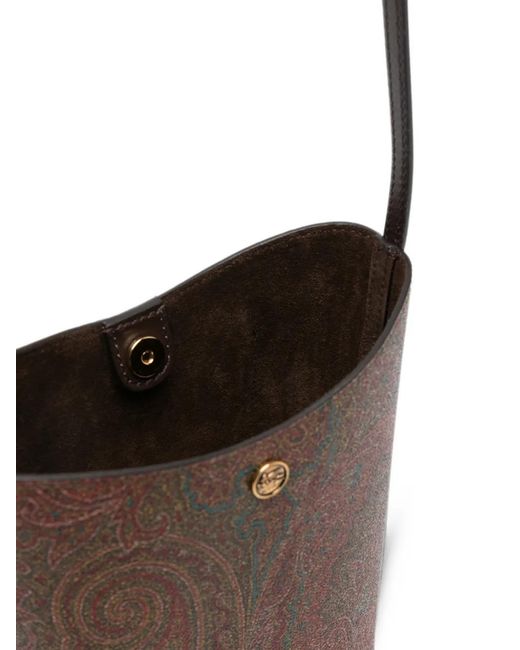 Borsa A Spalla Con Stampa Paisley di Etro in White