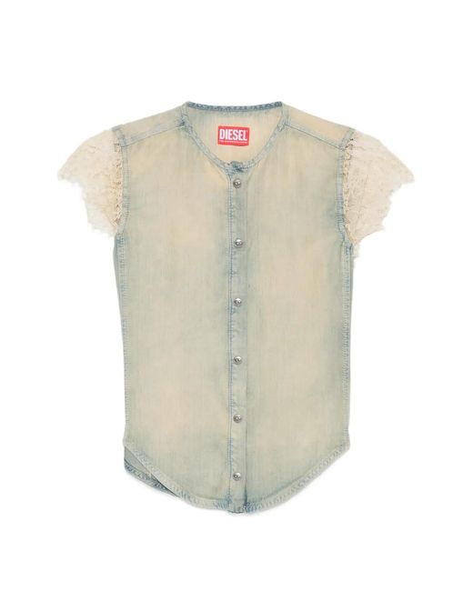 DIESEL White De-Malka- Camicia