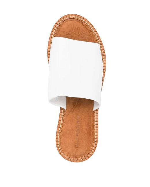 Robert Clergerie White Fast Flatform Sandals