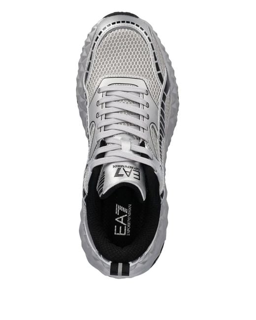 EA7 White Baskets À Semelle Texturée for men