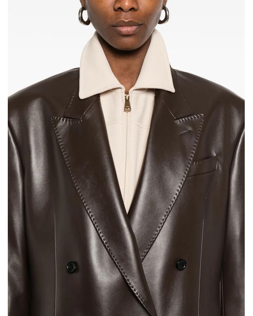 Eraldo Brown Double-Breasted Blazer