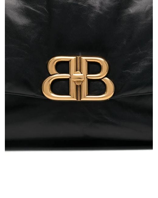 Balenciaga Black Large Monaco Shoulder Bag