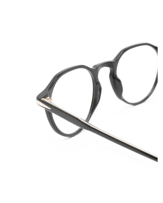 David Beckham Black Geometric-Frame Glasses