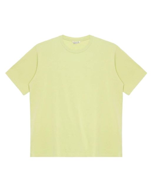 メンズ Auralee クルーネック Tシャツ Yellow