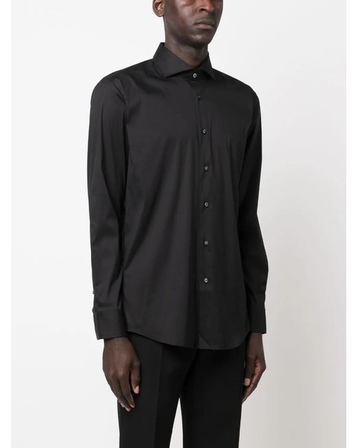 Boss Black Spread-Collar Button -Up Shirt for men