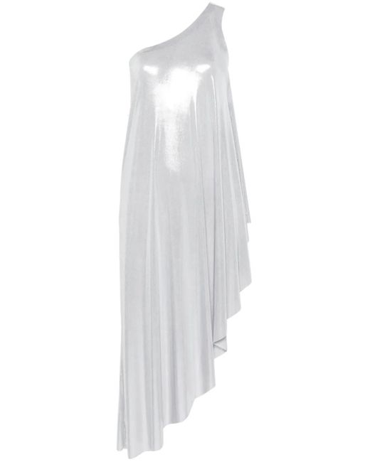 Norma Kamali White One-Shoulder Asymmetric Tunic