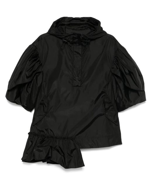 Simone Rocha Black Top Mit Rüschen