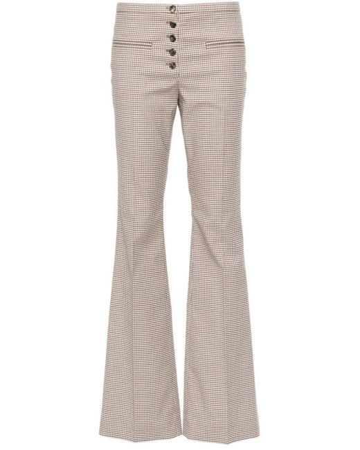 Courreges Gray Tailored Checked Trousers
