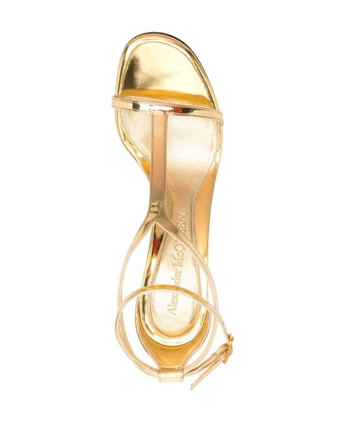 Sandales 90 mm à bride salomé Alexander McQueen en coloris Natural