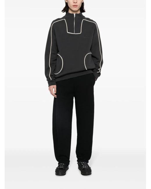 OAMC Black Logo-Patch Track Pants for men