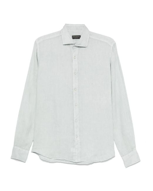 Dell'Oglio White Linen Shirt for men