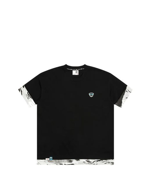 Aape By A Bathing Ape Black Logo Graphic T-Shirt for men