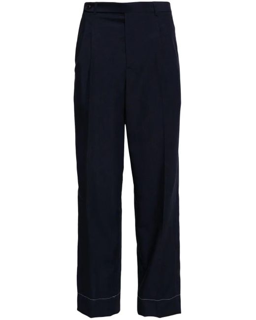 Brioni Blue Straight-Leg Trousers for men