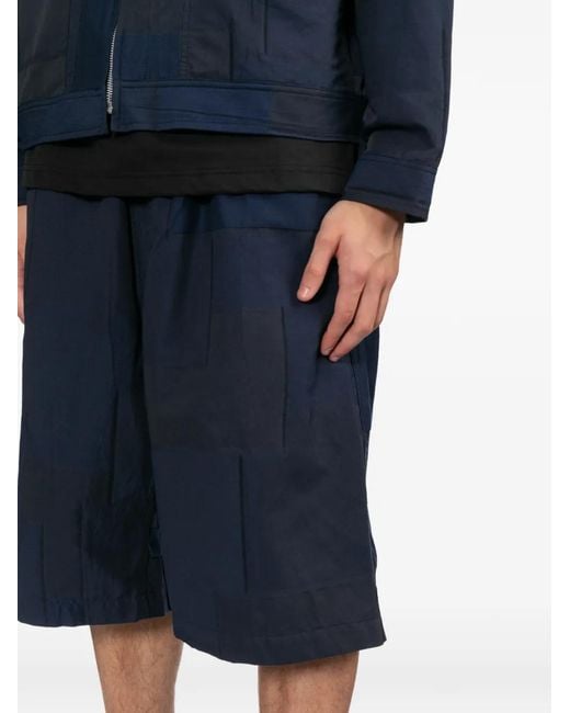 Comme des Garçons Blue Short À Design Patchwork for men