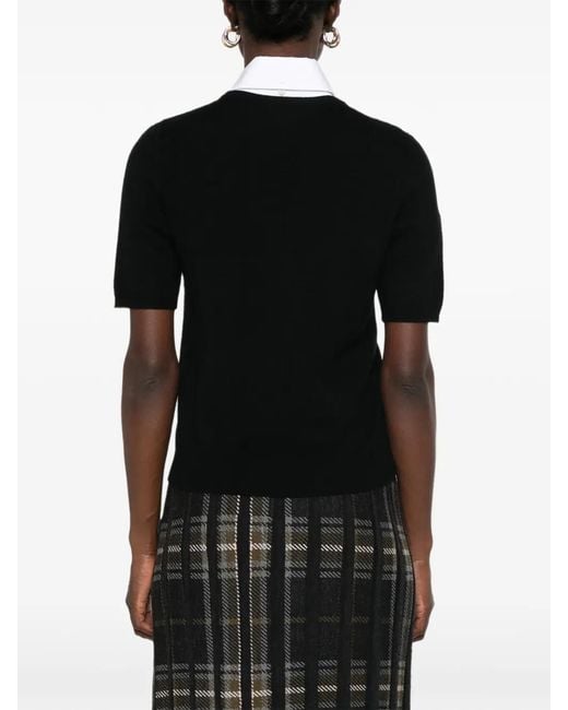 Bompard Black Short-Sleeve Top