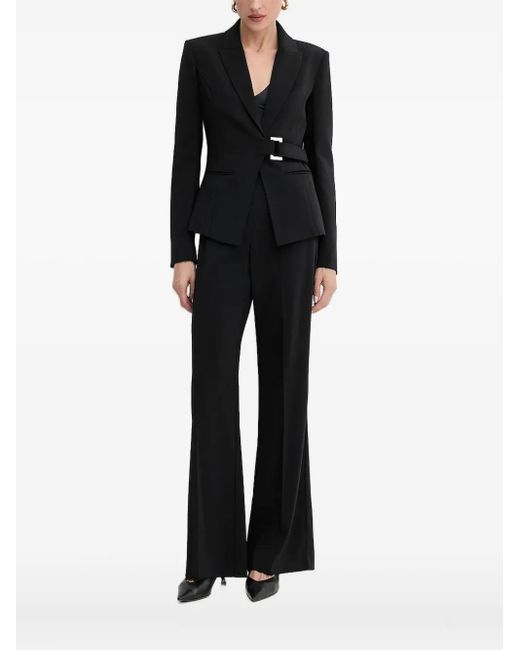 Patrizia Pepe Black Belted Buckle Blazer