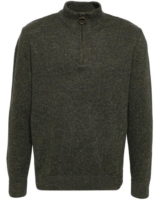 Maglione Con Mezza Zip di Barbour in Green da Uomo