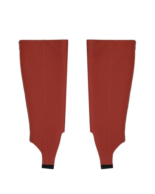 Cedric Charlier Red Zip-Fastening Stirrup Socks