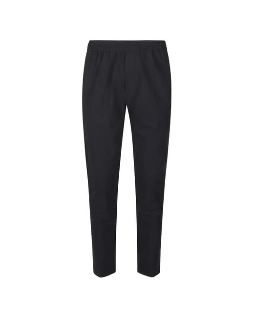 Pmds Blue Steve Logo-Patch Elasticated-Waist Trousers for men