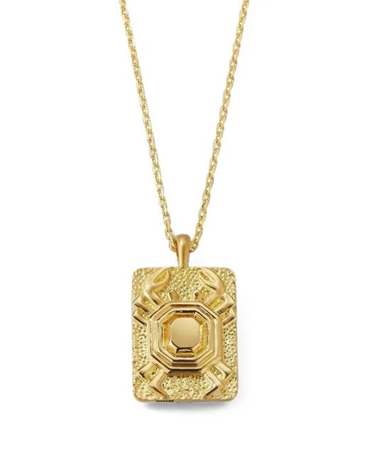 David Webb Metallic Cancer Zodiac Pendant Necklace
