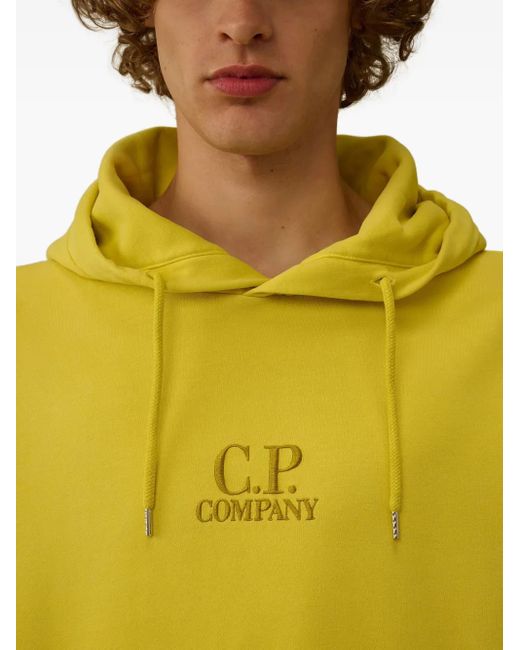 メンズ C P Company ロゴ パーカー Yellow