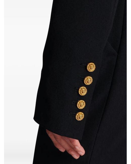 Balmain Black Grain-De-Poudre Crop Jacket