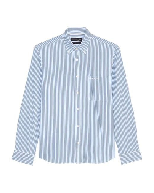 Marc O' Polo Blue Striped Button-Up Shirt for men