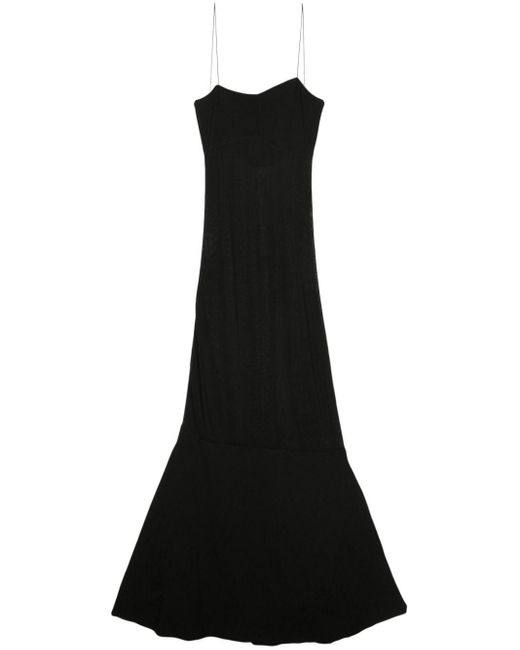 Jacquemus Fijngebreide Maxi-jurk in het Black