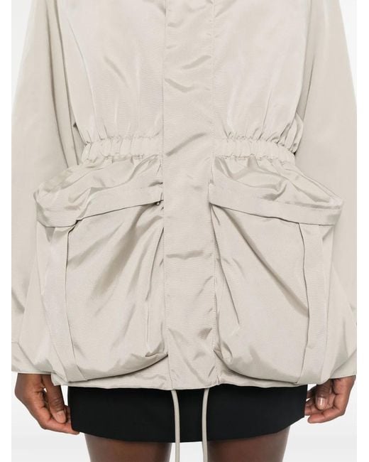 Wardrobe NYC White Drawstring Zip-Up Parka
