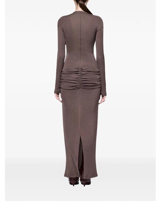 Chats by C.Dam Purple Azora Draping Maxi Dress