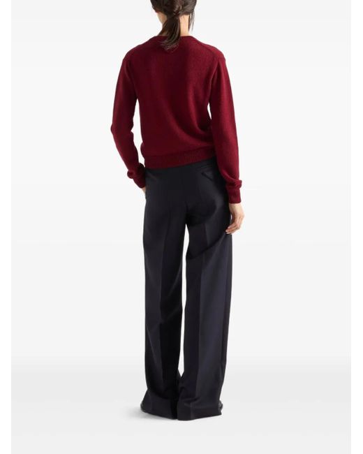 Prada Red Button-Down Cashmere Cardigan