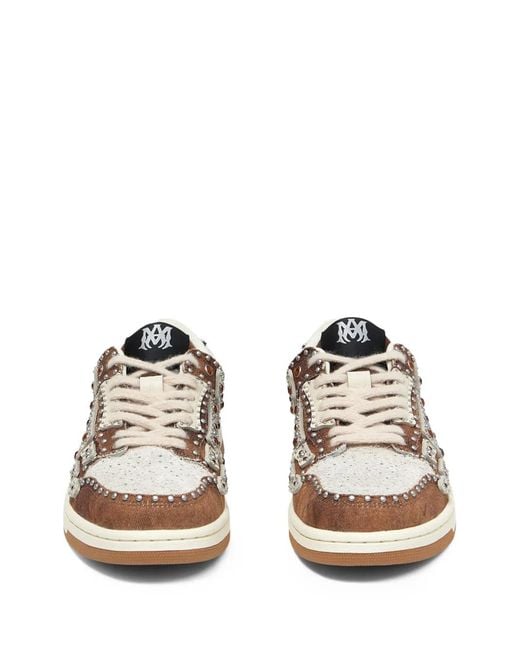 Amiri White Stud Skel Top Low Sneakers for men