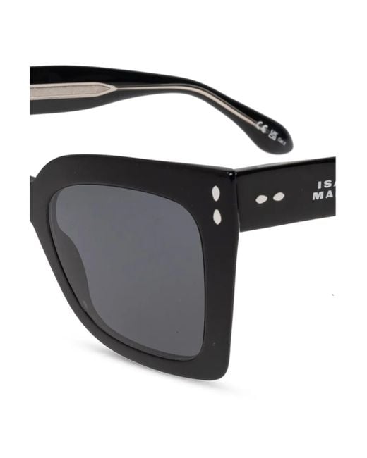 Isabel Marant Black Square-Frame Sunglasses