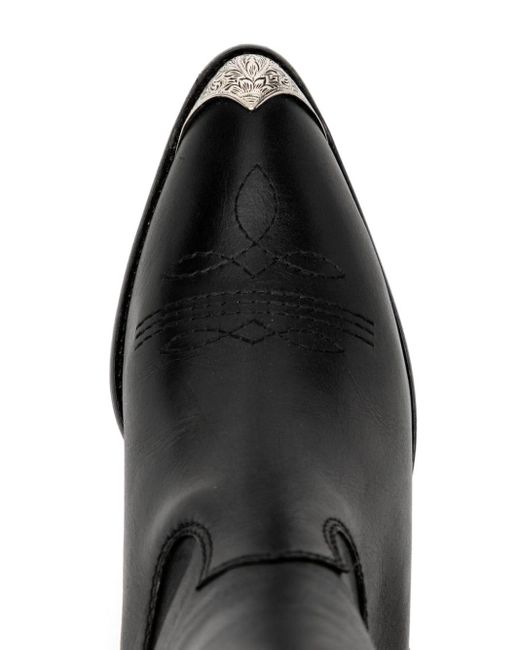 Polo Ralph Lauren Black 55mm Metal-toecap Leather Boots