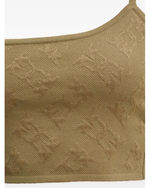 Pinko Green Logo-Jacquard Top