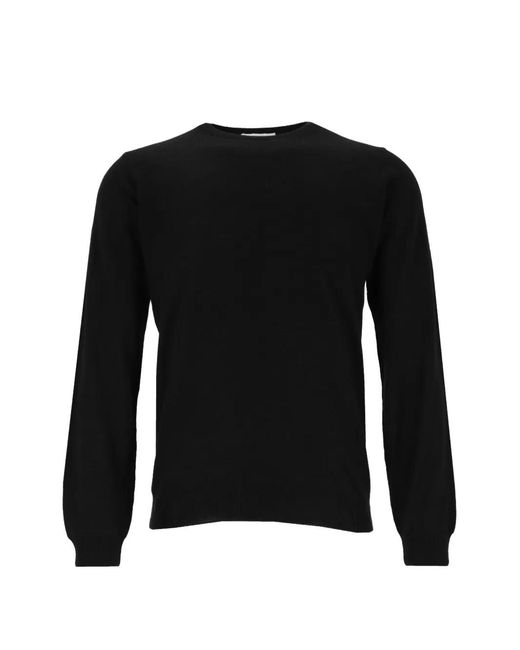 Al Duca D'aosta Black Crew-Neck Long-Sleeve Sweater for men