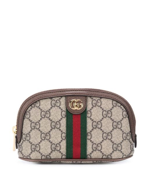 Gucci Brown Beige GG Ophidia Coin Pouch