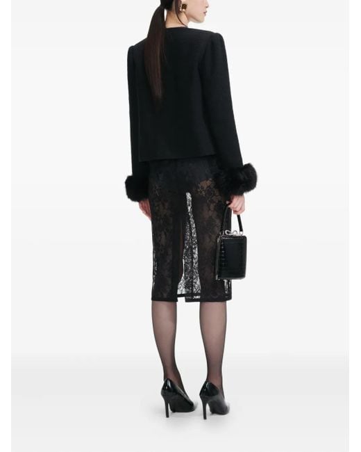 Self-Portrait Black Tweed Jacket