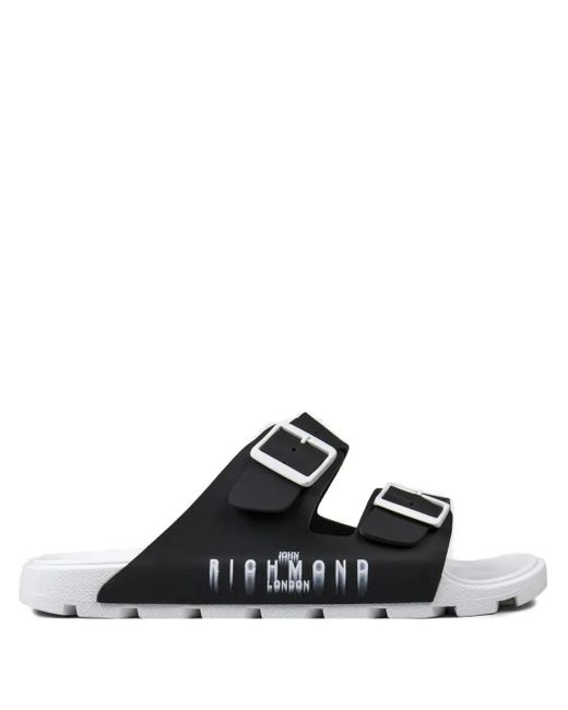 Sandali Con Doppia Fibbia di John Richmond in Black da Uomo